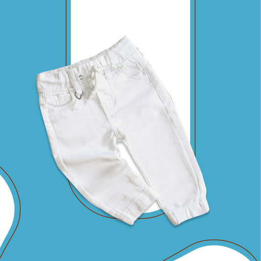 White Denim Baggy Pants