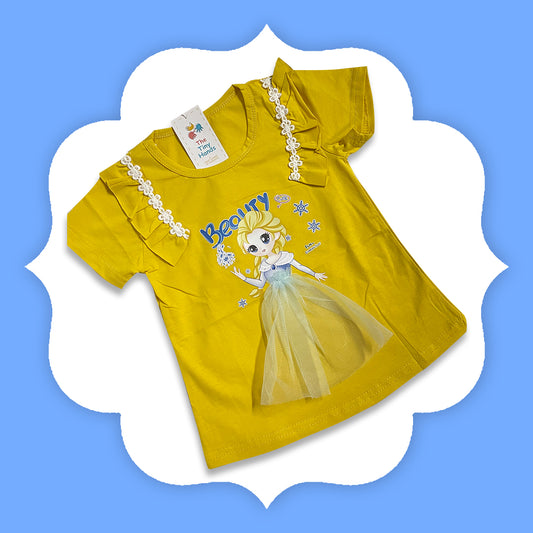 Yellow Snow White Top