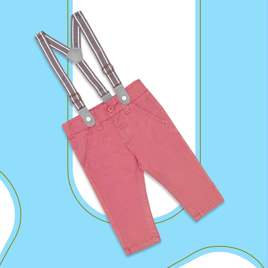 Baby Pink Suspenders Trousers