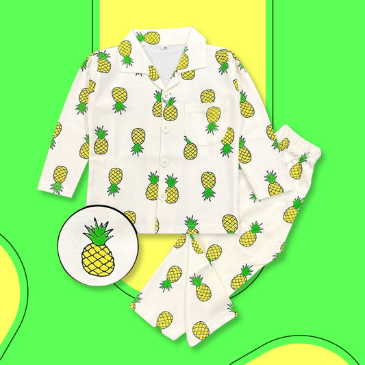 Yummy Pineapple Printed NightSuit