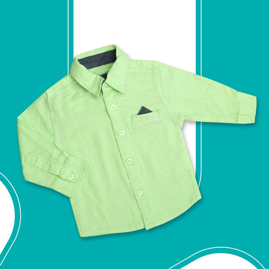 Bright Green Linen Shirt